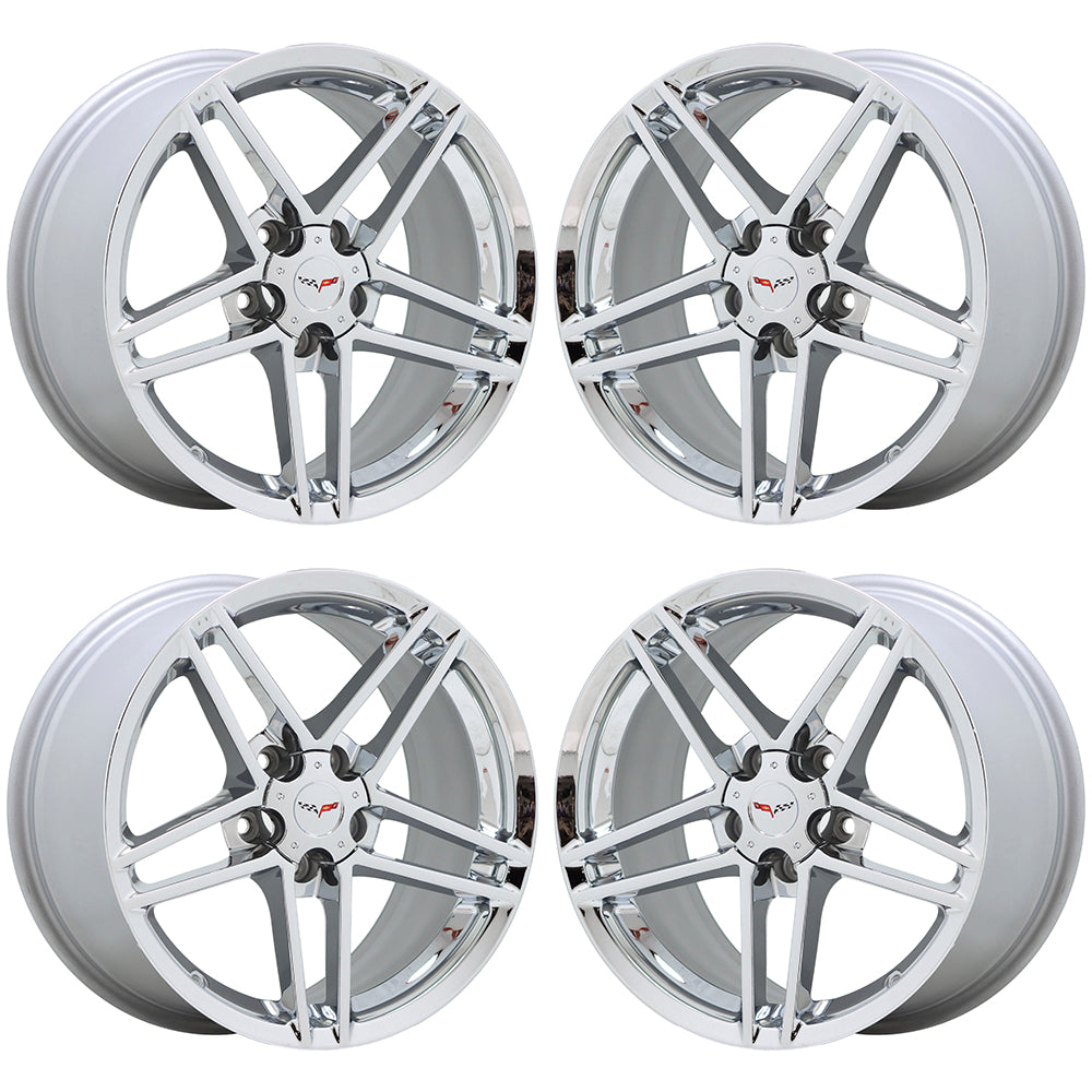 18"-19" Corvette Z06 Bright Chrome wheels rims Factory OEM 5090 5107 EXCHANGE
