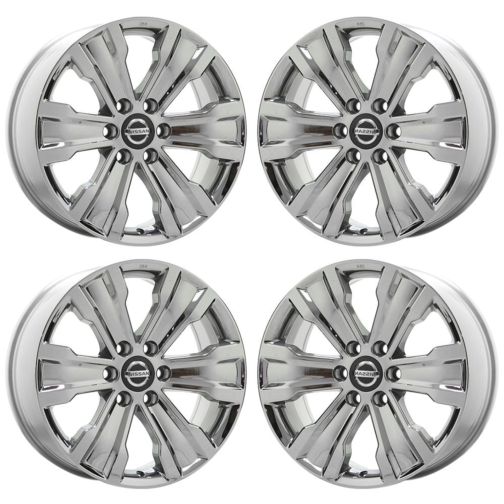 20" Nissan Titan Smoked Dark Chrome Wheels Rims Factory set 62753 62705