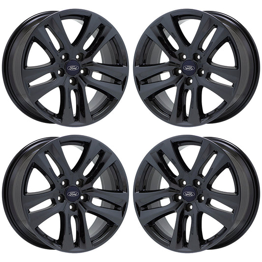 18" Ford Explorer Black Chrome wheels rims Factory OEM set 10182 EXCHANGE