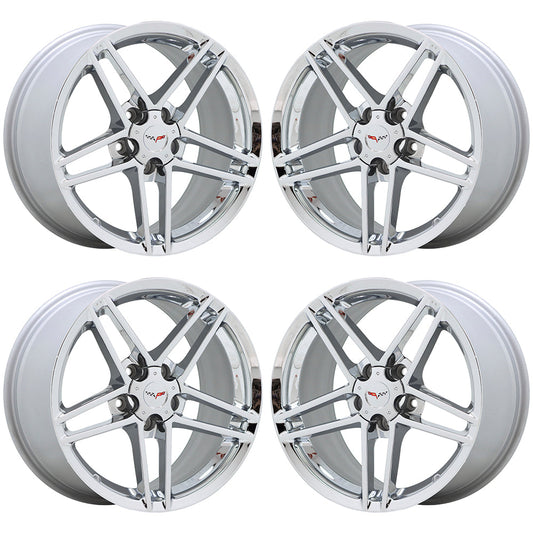 18"-19" Corvette Z06 Bright Chrome wheels rims Factory OEM 5090 5107 EXCHANGE
