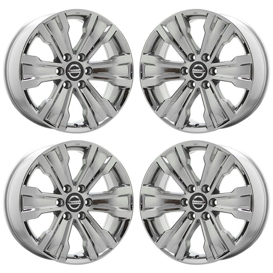 20" Nissan Titan Smoked Dark Chrome Wheels Rims Factory set 62753 62705