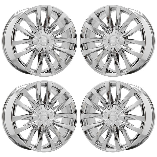 22" Cadillac Escalade Luxury Bright Chrome wheels rims Factory OEM set 4873