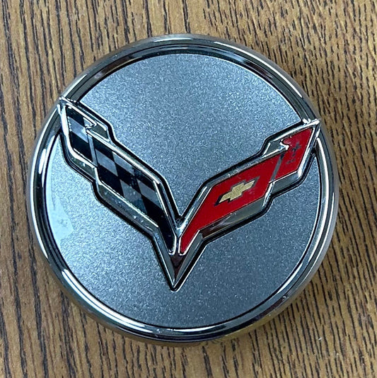 2 5/8" Chevrolet Corvette Dark Grey Center Cap #84691529 single