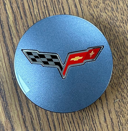 2 5/8" Chevrolet Corvette Charcoal Center Cap #9597344 single