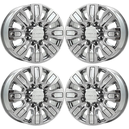20" GMC Sierra 2500 3500 Bright Chrome wheels rims Factory OEM set 0459 EXCHANGE