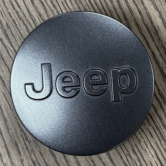 2 1/2"  Jeep Cherokee Compass Matte Dark Charcoal Center Cap #1LB77MALAC single