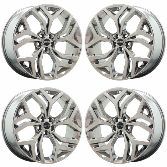 21" Range Rover Velar Bright Chrome wheels rims Factory OEM set 72304 EXCHANGE